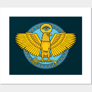 Visionary Gold Eagle Posters and Art